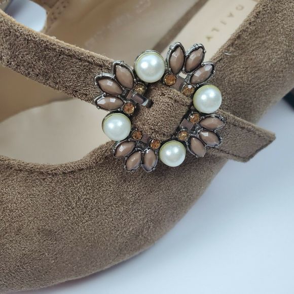 Dusto Faux Suede Block Mary Jane Heel 36/6 EUC - Picture 4 of 8